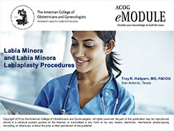 ACOG eModule Labia Majora and Labia Minora Labiaplasty Procedures